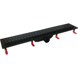 Olsen-Spa Sprchový žlab s roštem 50cm černý Standard Line Black