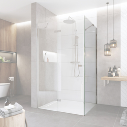 Pevný díl Mereo Novea 86 cm, chrom ALU, sklo Čiré, L/P provedení