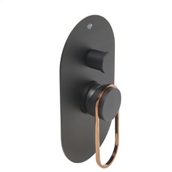 Podomítková baterie SAT Fusion 2 výstupy černá/bronz SATBSFU215CPCBR