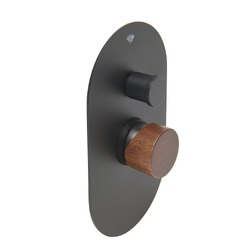 Podomítková baterie SAT Fusion 2 výstupy páka tmavé dřevo SATBSFU215DTC