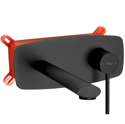 Podomítková umyvadlová baterie REA OVAL - černá - REA-B8860