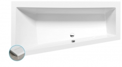 Polysan Andra L Slim Asymetrická vana 170x90x45cm