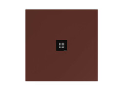 Polysan FLEXIA vanička z litého mramoru 90x90cm, možnost úpravy rozměru, hnědá mat