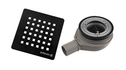 Polysan FLEXIA vaničkový sifon, průměr 90mm, DN40, krytka černá