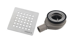 Polysan FLEXIA vaničkový sifon, průměr 90mm, DN40, krytka nerez mat