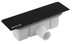 Polysan KAZUKO vaničkový sifon, DN40, krytka černá mat