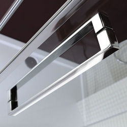 Polysan Lucis line Hranaté madlo, 20x340x36 mm, pár, chrom