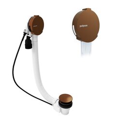 Náhled obrázku: Polysan MARBLE vanová souprava s napouštěním, bovden, délka 800mm, měď mat - 11052.70 