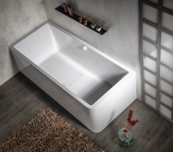 Polysan Marlene Curve L Monolith Obdélníková vana s panelem 165x75x63 cm levá