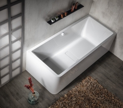 Polysan Marlene Curve R Monolith Obdélníková vana s panelem 165x75x63 cm pravá