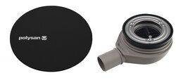 Náhled obrázku: Polysan MIRAI vaničkový sifon, průměr 90mm, DN40, krytka černá mat - 72730B 