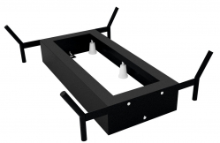 Náhled obrázku: Polysan REDUTA konstrukce pro vanu 150x75cm, černá mat 