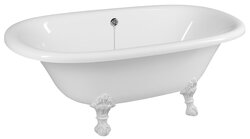 Polysan Regata Volně stojící vana na nožičkách 175x85 cm, nohy bílé