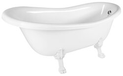 Náhled obrázku: Polysan RETRO volně stojící vana 157x76,5x73cm, bílá, nohy bílé - 43218 