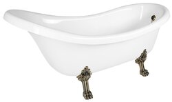 Náhled obrázku: Polysan RETRO volně stojící vana 174,5x82x80,5cm, bílá, nohy bronz - 43388 