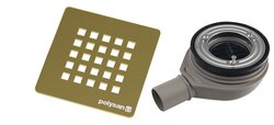 Polysan TRENECA vaničkový sifon, průměr otvoru 90mm, DN40, krytka zlato - 84999.90