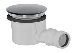 Náhled obrázku: Polysan Vaničkový sifon, průměr 90mm, DN40, krytka gun metal - 17911GM 