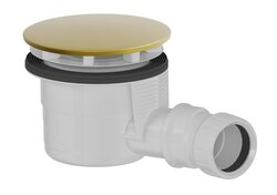 Náhled obrázku: Polysan Vaničkový sifon, průměr 90mm, DN40, krytka zlato mat - 17911GB 