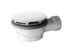 Náhled obrázku: Polysan Vaničkový sifon, průměr 90mm, DN40, nízký, keramická krytka bílá - PILCSR11 