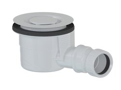 Náhled obrázku: Polysan Vaničkový sifon, průměr 90mm, DN40, odtok v mezikruží, krytka bílá - 17924W 