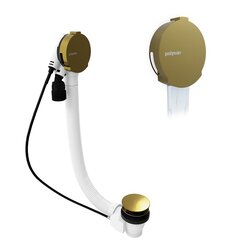 Polysan Vanová souprava s napouštěním, bovden, délka 600mm, zátka 72mm, zlato mat - 71851.91