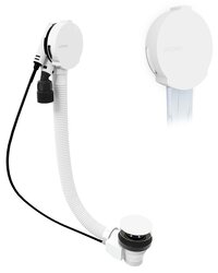 Polysan Vanová souprava s napouštěním, bovden, délka 800mm, zátka 72mm, bílá - 71853.10