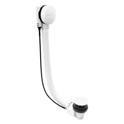 Polysan Vanový sifon, bovden, délka 600mm, zátka 72mm, bílá