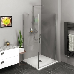 Polysan Zoom Line Sprchový kout čtverec 90x90cm jednokřídlé dveře čiré sklo