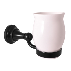 Rav Slezák Držák kartáčků keramika Morava Retro černá matná