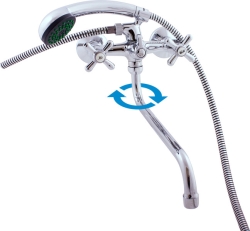 Rav Slezák Morava Kohoutková baterie pro vanu a umyvadlo 100mm chrom MK153.0.1