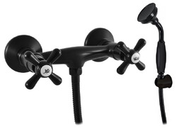 Rav Slezák MORAVA RETRO Sprchová baterie SET s příslušenstvím 1 Černá - matná