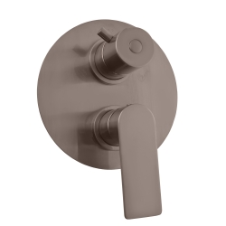 Rav Slezák NIL Podomítková baterie vanová/sprchová 3-cestná metal grey kartáčovaná - NL187.3MGK