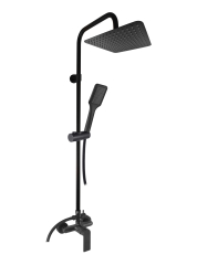 Rav Slezák Sprchový set s hranatou hlavovou a ruční sprchou NIL - černá matná