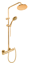 Rav Slezák Sprchový termostatický set s hlavovou a ruční sprchou zlatá kartáčovaná TRM82.5/7-61ZK