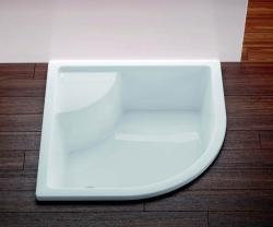 Ravak Sprchová vanička hluboká sedací 90x90cm R500 SABINA 90 LA čtvrtkruh akrylát