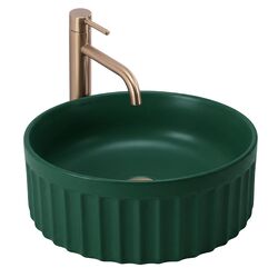 REA kulaté umyvadlo na desku 38 cm DUO Matcha  Matt