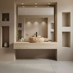 Náhled obrázku:  REA Umyvadlo na desku 50x38 cm Mika Light Terracotta