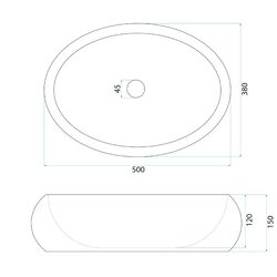 Náhled obrázku:  REA Umyvadlo na desku 50x38 cm Mika Terracotta