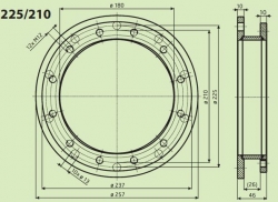 Redukční příruba Dražice 225/210