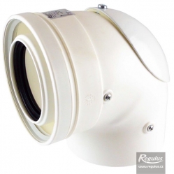 Regulus Koleno 90° s kontrolním otvorem 80/125 PP/PP