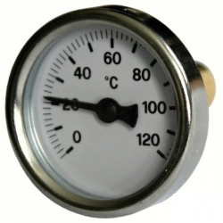 Regulus Teploměr 0-120°C s jímkou (l= 30, 3/8“), zadní, d=40 mm  10472