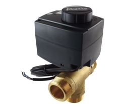 Náhled obrázku: Regulus Zónový ventil kulový třícestný s pohonem VZU S 320 vnější závit 5/4"M - 20615 