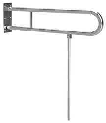 Ridder HANDICAP Koupelnové madlo sklopné s opěrnou nohou 813mm, nerez lesk - XH523