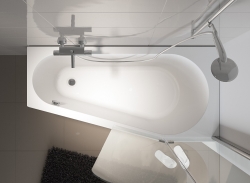 Riho Delta Vana rohová asymetrická 160x80 cm