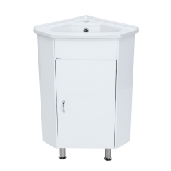 Rohová koupelnová skříňka s umyvadlem Keramia Pro bílá PRORSDV