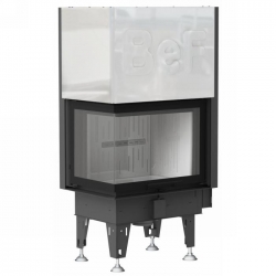 Náhled obrázku: Rohová krbová vložka s výměníkem BEF Home Aquatic WH V 80 CL (výsuvná dvířka) 