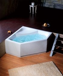 Rohová vana 145x145x50cm, Polysan Floss