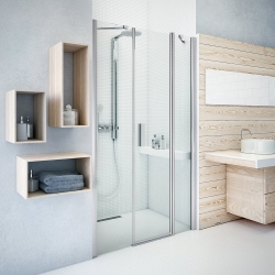 Roltechnik - Roth Sprchové dveře jednokřídlé 80cm TDO1/800 Tower Line stříbro sklo čiré