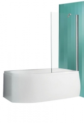 Roth PXV1/750 Vanová zástěna pevná 75x150 cm, sklo čiré, rám brillant