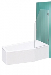 Roth Screen Mini Vanová zástěna 66x140 cm, sklo čiré, rám brillant